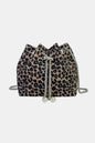 Animal Print Nylon Bucket Bag