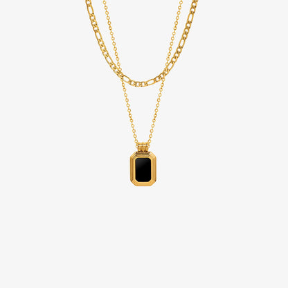 Titanium Steel Gold-Plated Pendant Necklace