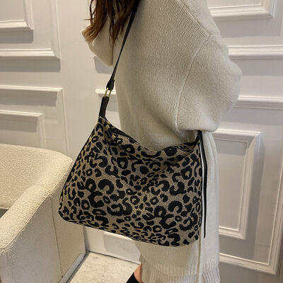 PU Leather Leopard Shoulder Bag