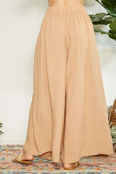 Mittoshop Wrap Pleating Detail Wide Leg Pants